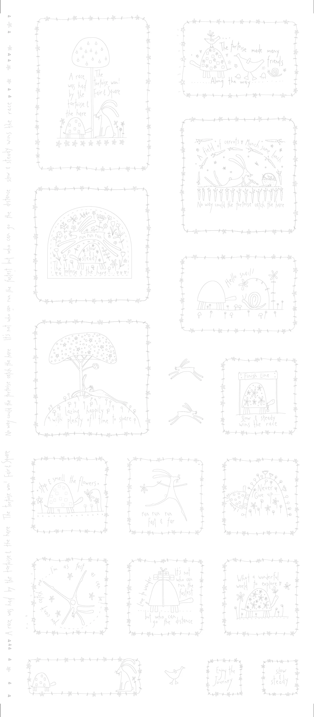 Slow and Steady - DV7441 - Panel - Preprinted Stitchery